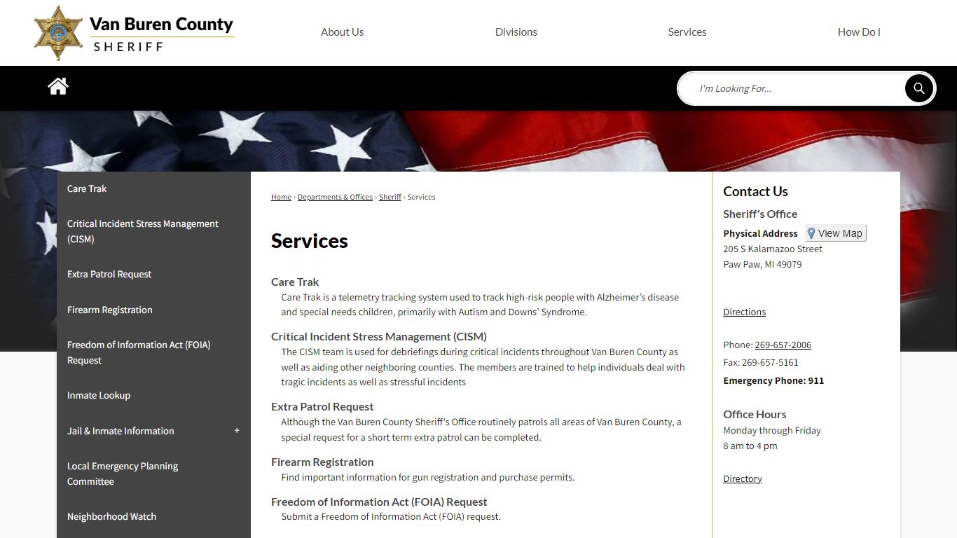 Services | Van Buren County, MI